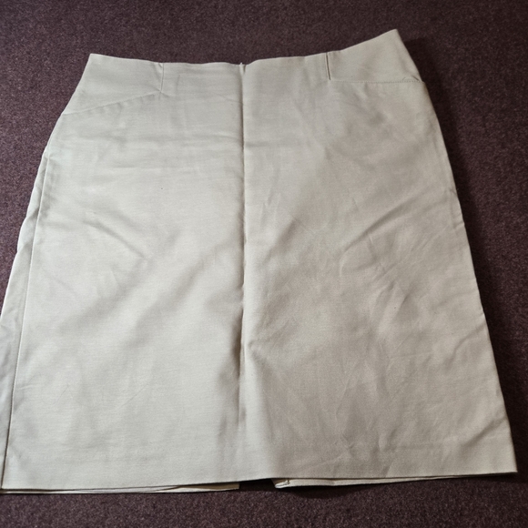 Van Heusen Dresses & Skirts - Van Hueson Studio Tan Lined Skirt With Pockets Size 18